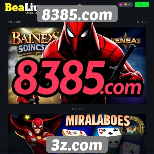 Variedade de jogos disponíveis em 8385.com